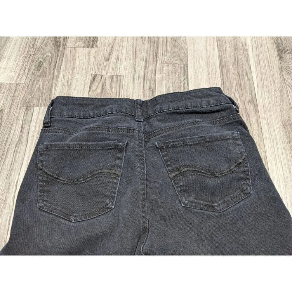 (3/$35) SO Juniors Size 3‎ Regular Skinny Embroidered Pockets Black Denim Jeans